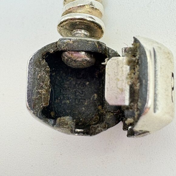 VTG Pandora ALE Serpentine Link Slide Charm Chain Bracelet Size 9" Length - Picture 8 of 12